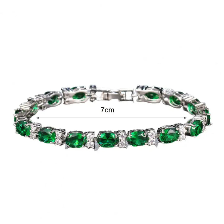 Oval Cubic Zirconia Bracelet for Women: Empowering Confidence and Motivation Gift - Mountauk