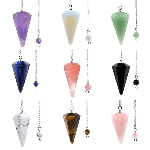 Penduluxe – Hexagonal Crystal Cone Pendants for Intuition & Alignment