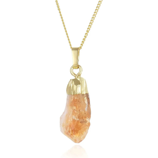 SolarPulse – Raw Citrine Abundance Pendant for Empowered Living