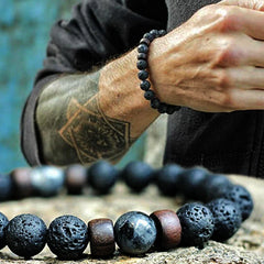 Grounding Strength Volcanic Stone Bracelet