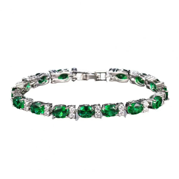 Oval Cubic Zirconia Bracelet for Women: Empowering Confidence and Motivation Gift - Mountauk