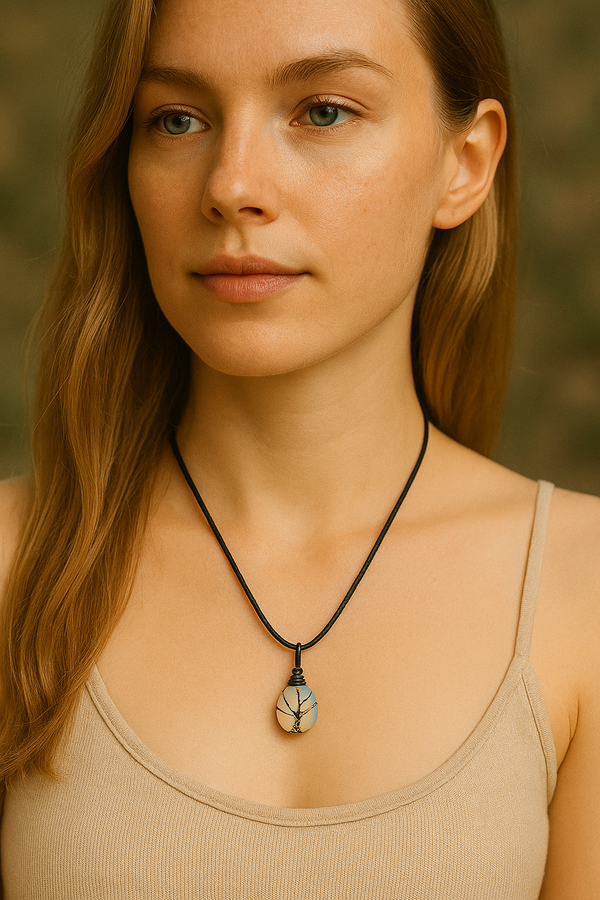 HeartRoot – Rose Quartz & Amethyst Tree of Love Pendant for Connection & Harmony
