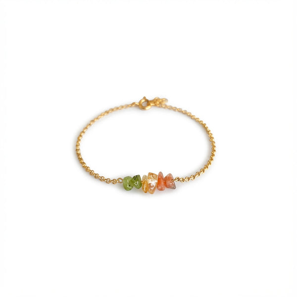 Moon Rituals: Natural Peridot, Sunstone & Citrine Leo Gemstone Bracelet