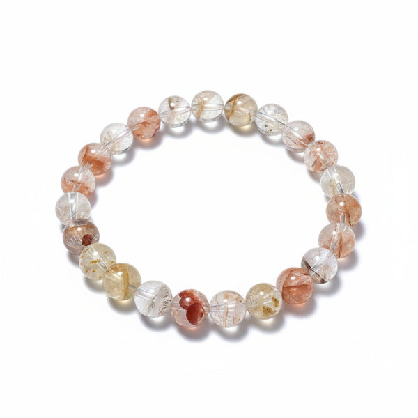Intuition & Spiritual Growth Natural Fire Quartz Crystal Bracelet for Women, Radiance & Healing Bangle